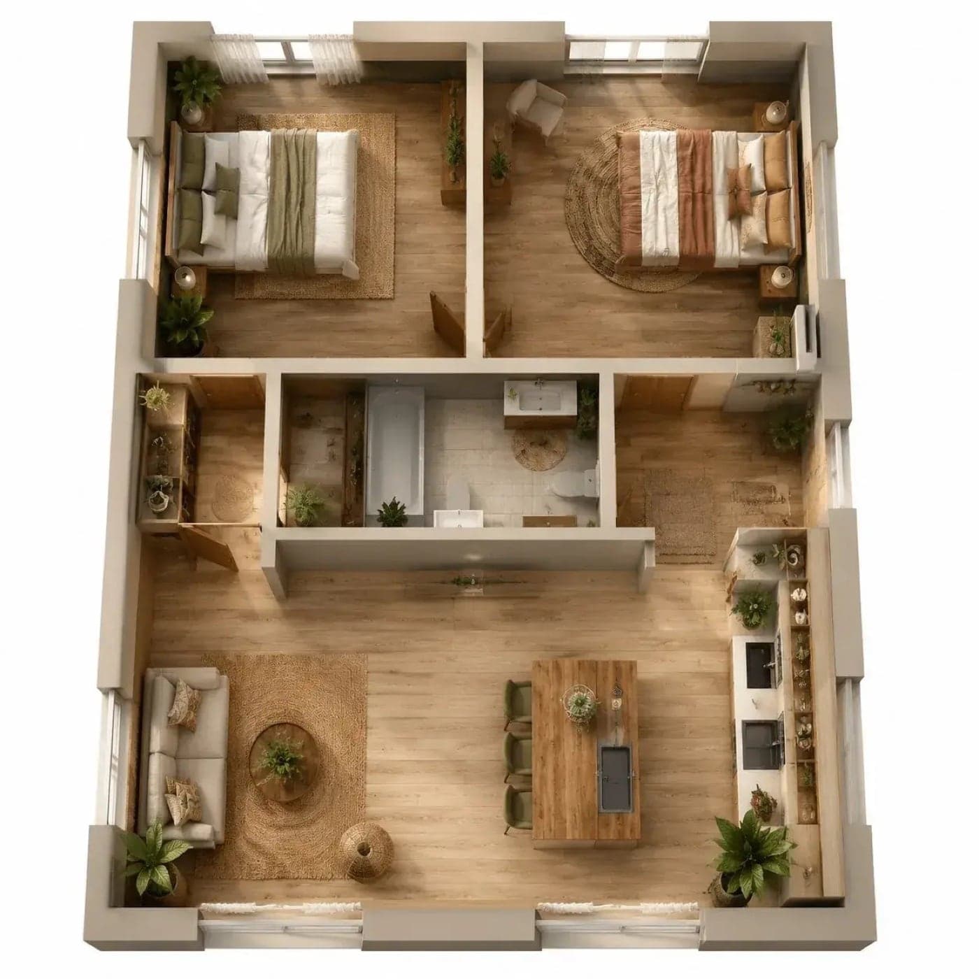 Планировка дома 60 м²